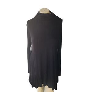 Soft Surroundings Mock Neck Mini Dress Womns SZ Large Winter Capsule Casual Work